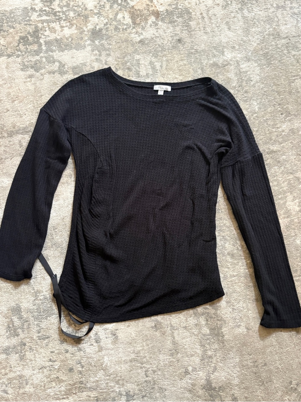 Black Long-Sleeve Women's Top